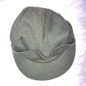 OD green beenie with bill